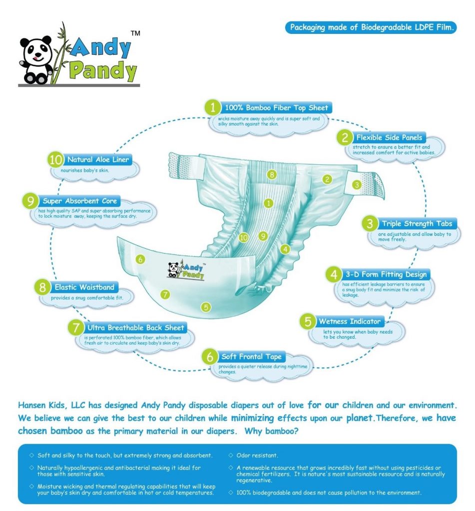 Eco-Friendly Disposables? Meet Andy Pandy Premium Bamboo Disposable Diapers